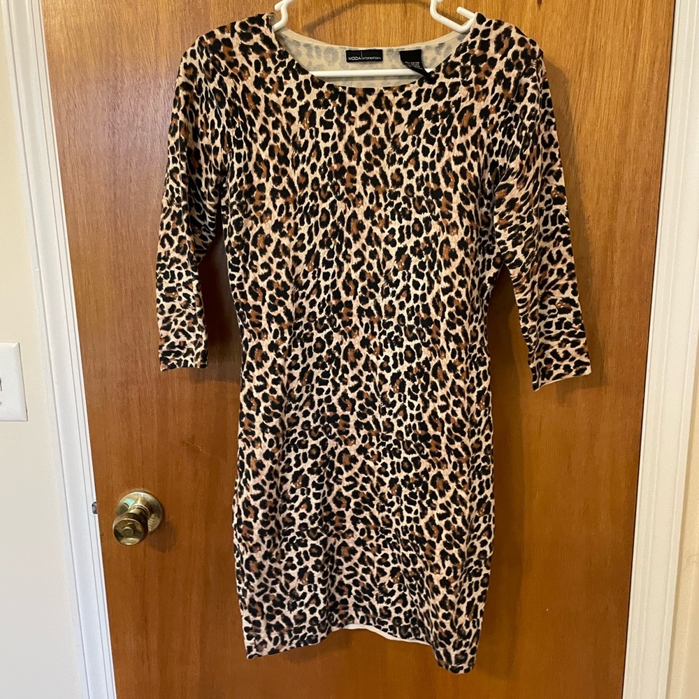 Moda Leopard Print Dress